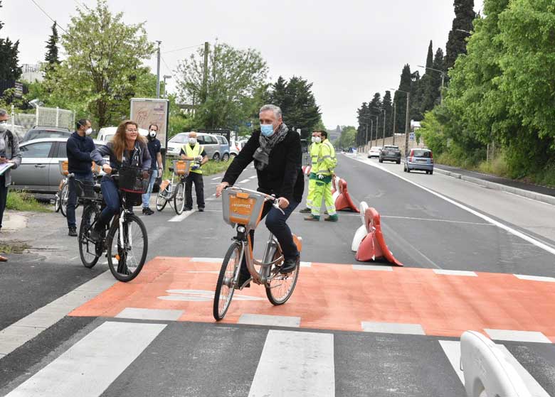 nouvelle piste cyclable à montpellier